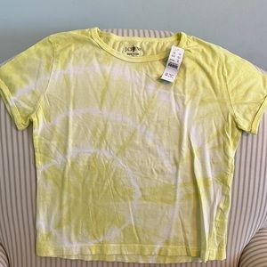 NWT J Crew yellow tie dye shirt